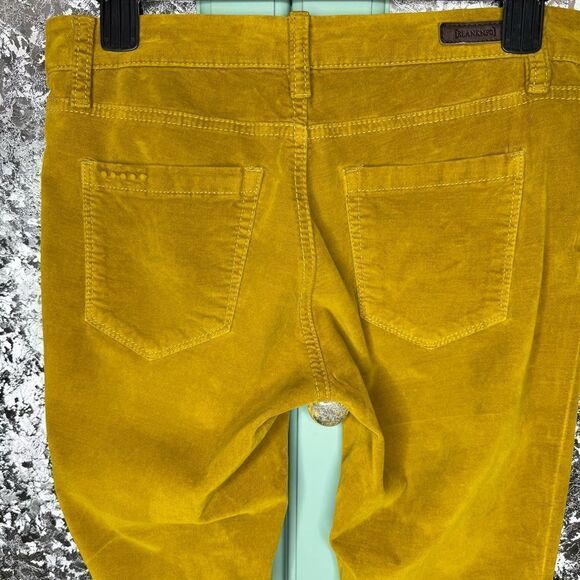 Blank NYC Mustard Yellow Chartreuse or Gold Velvet Skinny Pants Soft Size 28 - Picture 3 of 9